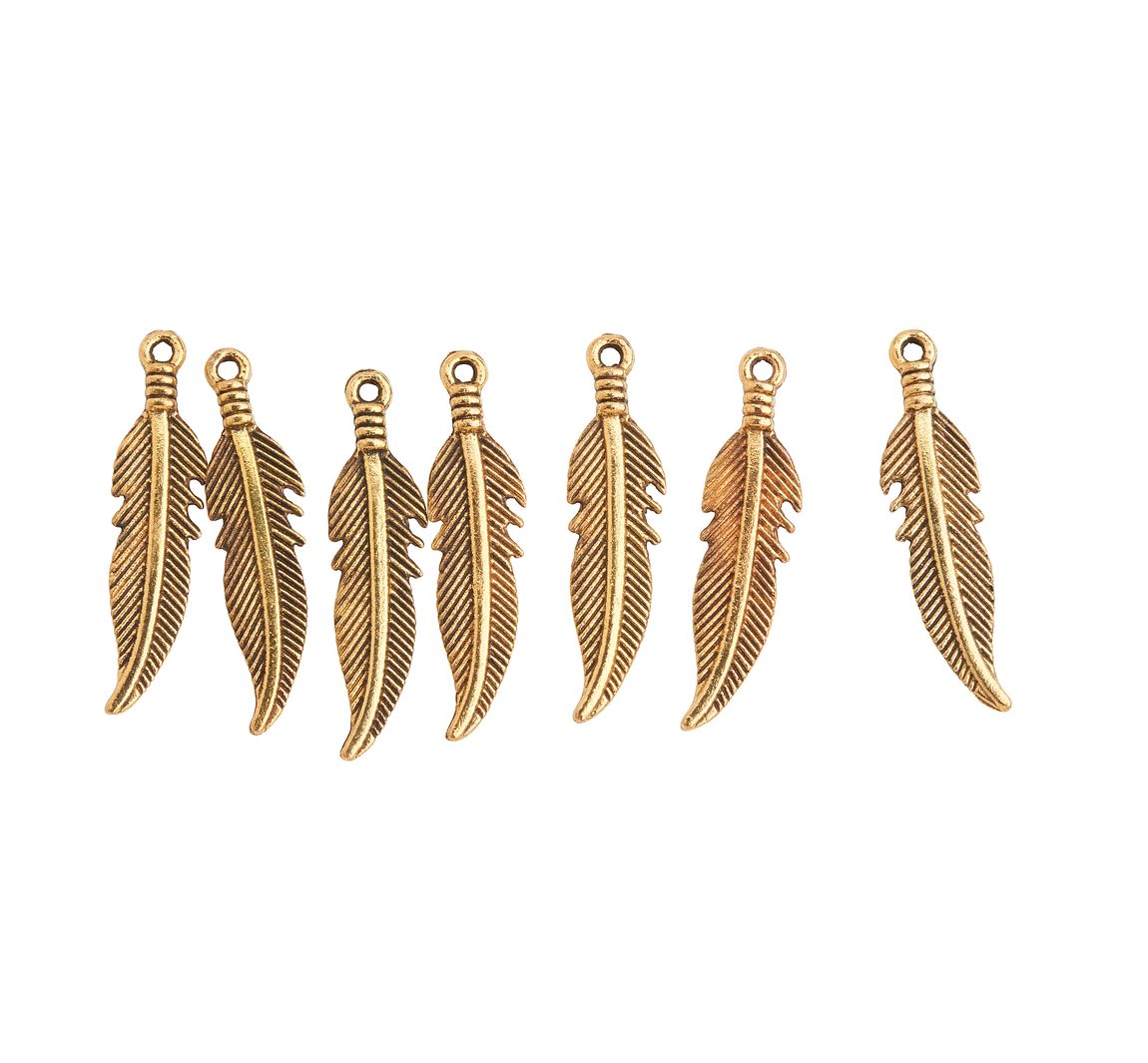 Charms-Anhänger "Federn" - Gold