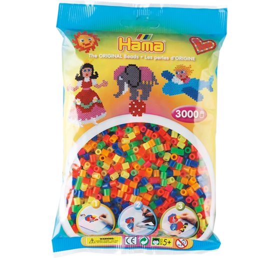 Hama-Perlen "Neon", 3.000 Stück
