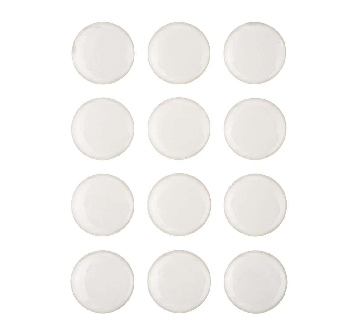 Epoxy Sticker "Klar", 12 Stück - Ø 20 mm