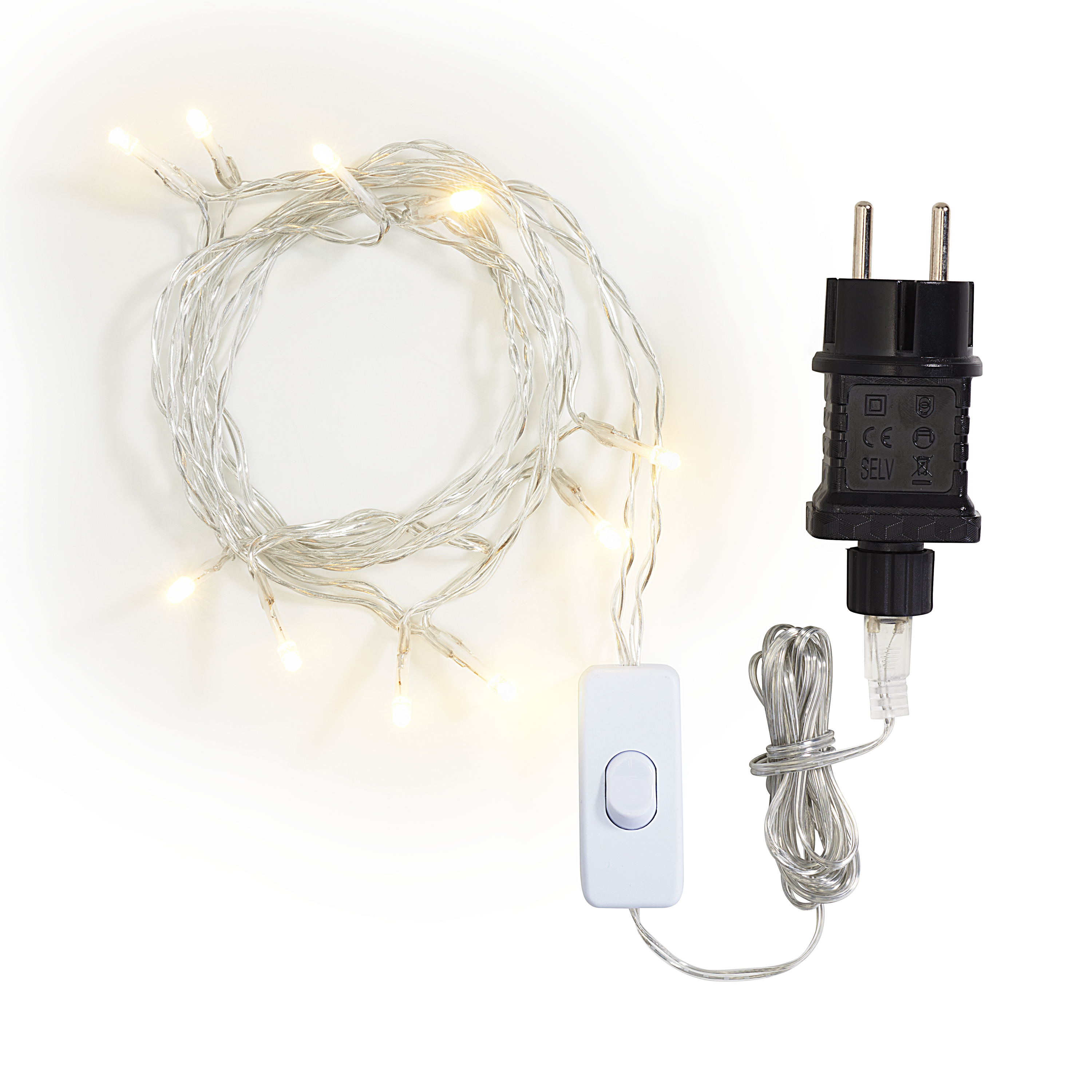 VBS LED-Lichterkette mit Schalter, Kreisschaltung, 10 LEDs