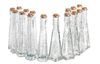 VBS Glass bottles "Geolini", with cork stopper, 16 pieces