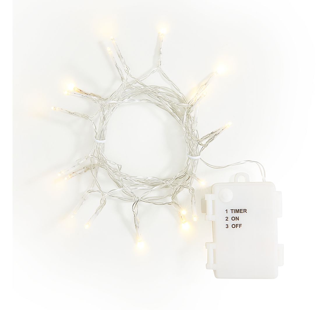 VBS Outdoor Mini LED Lichterkette, mit Timer 6/18 Std. - 20 LEDs