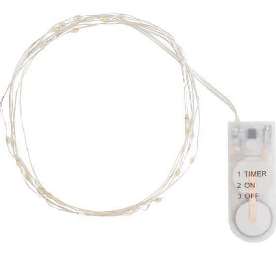 Micro-LED-Lichterkette mit Timer, 20 LEDs