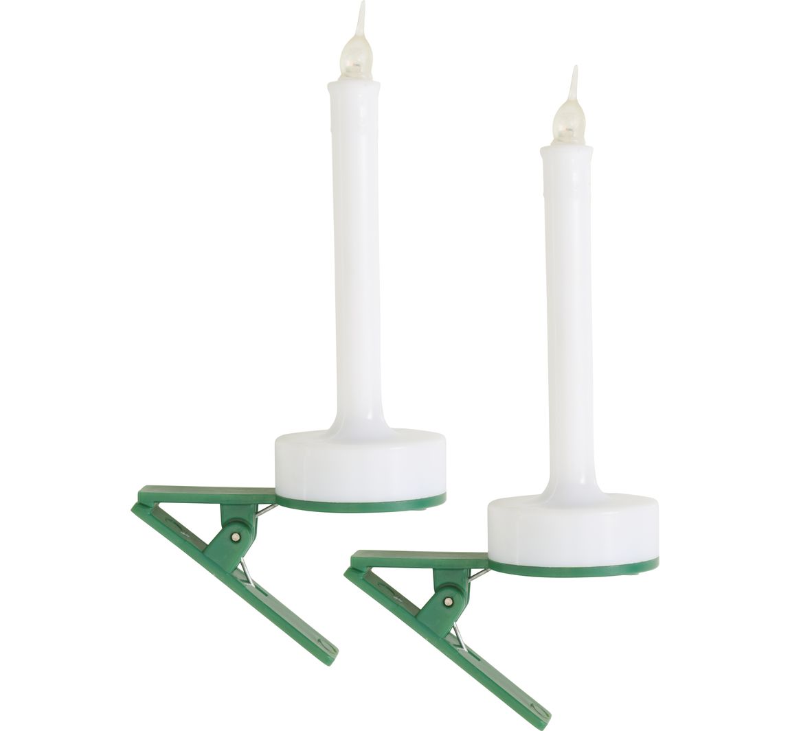 VBS LED-Tannenbaumkerze mit Clip, 2 Stück