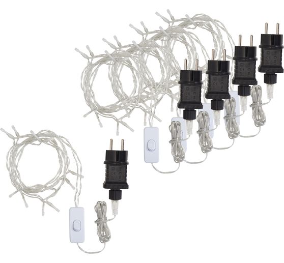 VBS LED-Lichterkette, 10 LEDs, 5 Stück