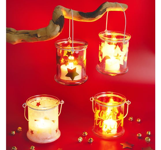 VBS Glass lantern with metal bracket