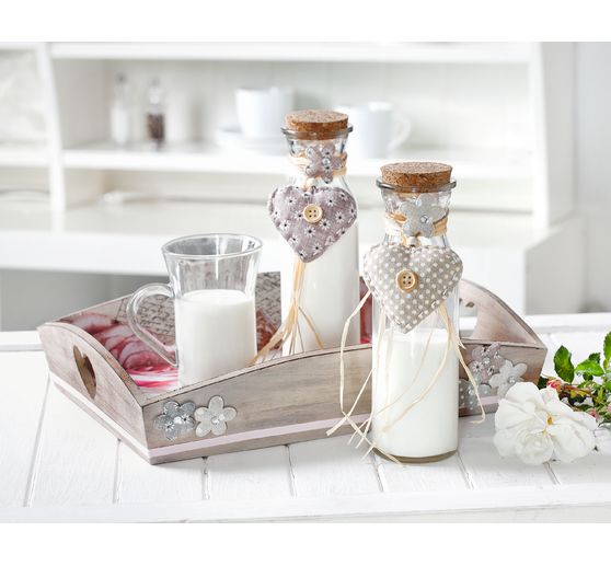 VBS Glasflaschen "Milk", 3er-Set
