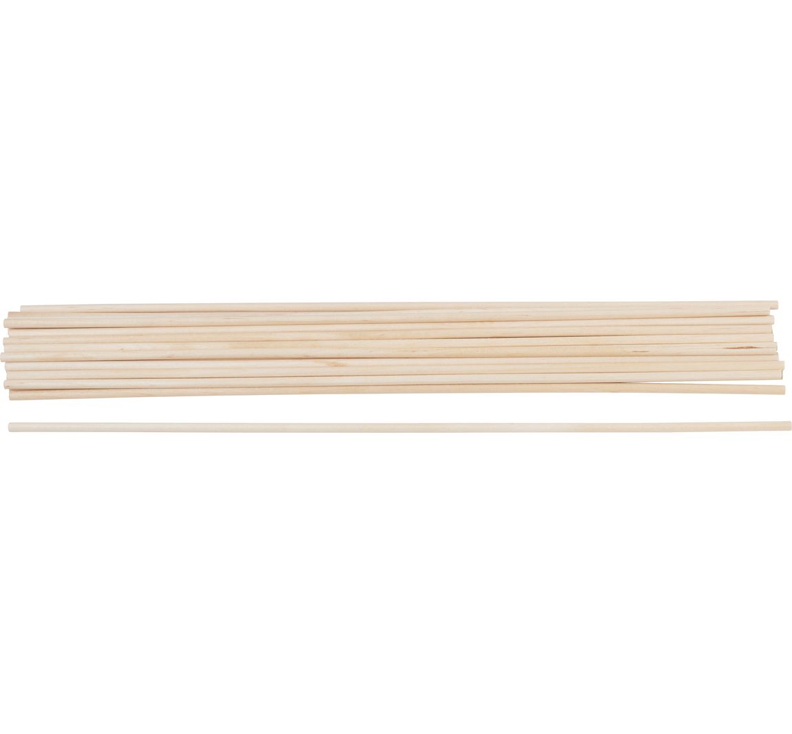VBS Holz-Rundstäbe, 30 cm - Ø 4 mm, 20 Stück