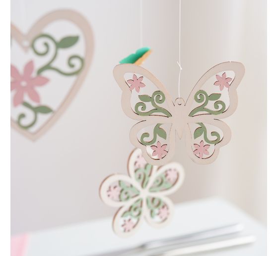 VBS Anhänger "Blumen, Herzen und Schmetterlinge"