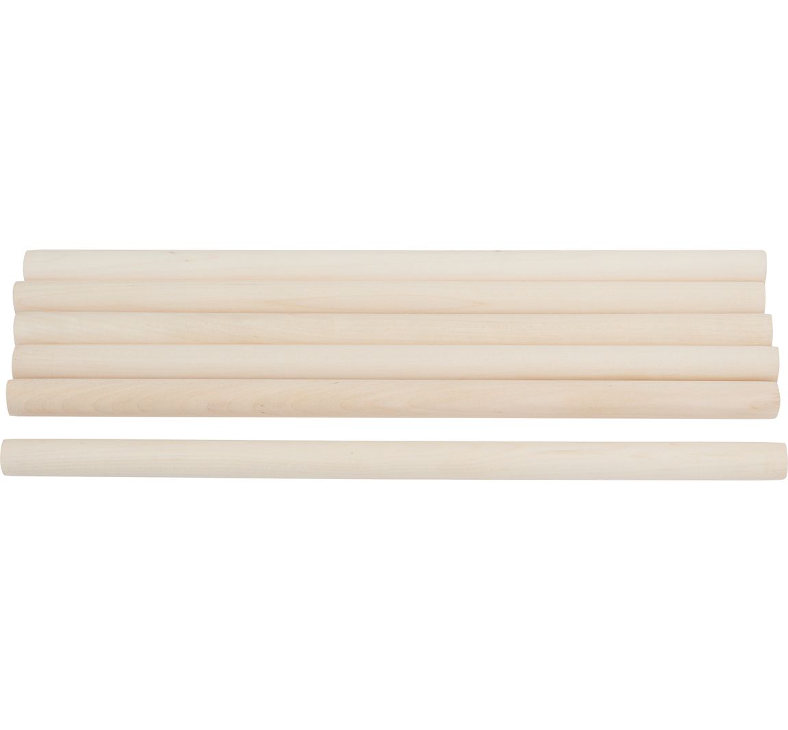 VBS Holz-Rundstäbe, 30 cm - Ø 15 mm, 6 Stück