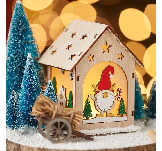 VBS Miniatur Tannenbaum, 16er-Set, beschneit