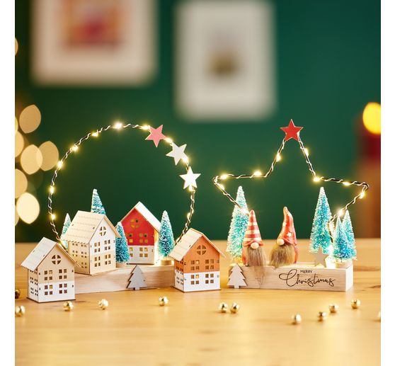 VBS Miniature fir tree, set of 16, snowed