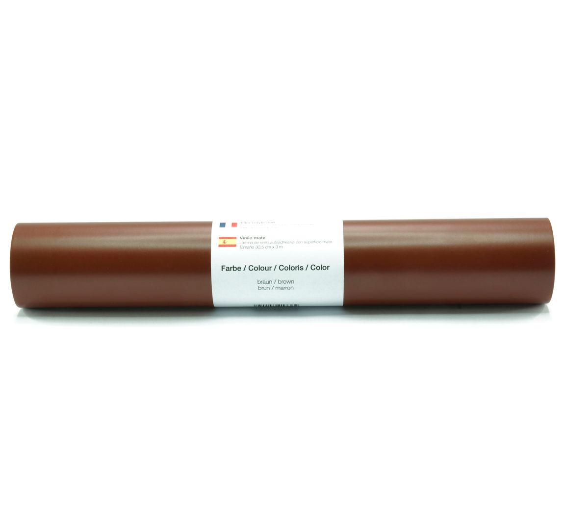Selbstklebende Vinyl Folie - Braun-Matt