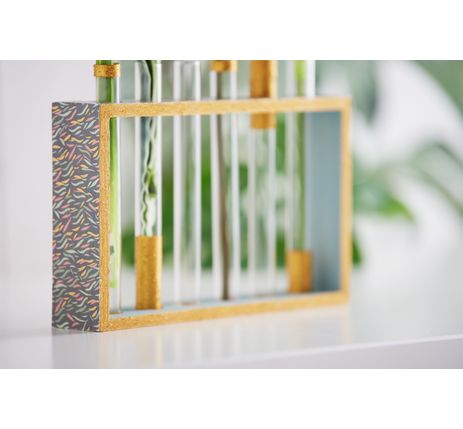 VBS Reagenzglashalter 2er-Set Cube Mit 12 Reagenzgläsern - Deko & Bastel Set