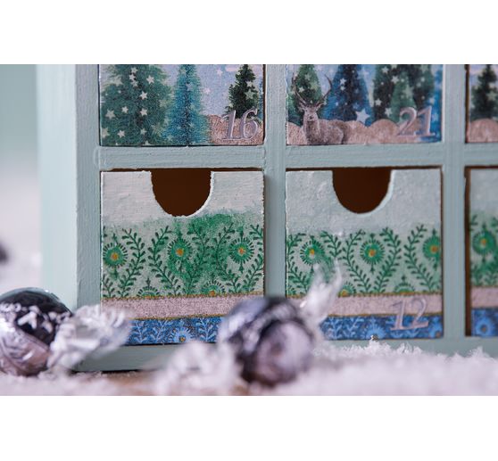 VBS Mini-Kommode / Adventskalender mit 24 Schüben