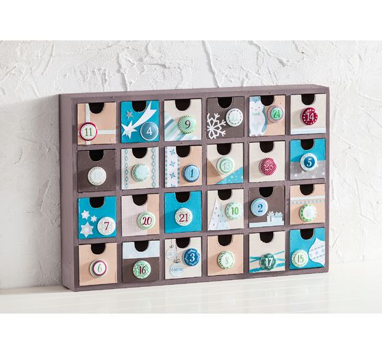 VBS Mini-Kommode / Adventskalender mit 24 Schüben