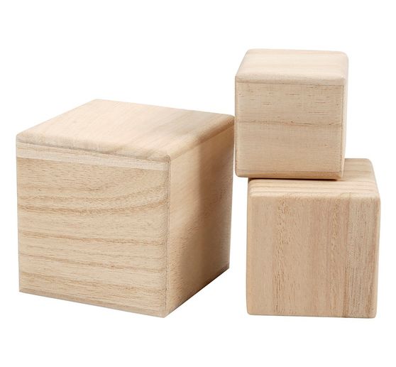 Holzwürfel, 3er-Set