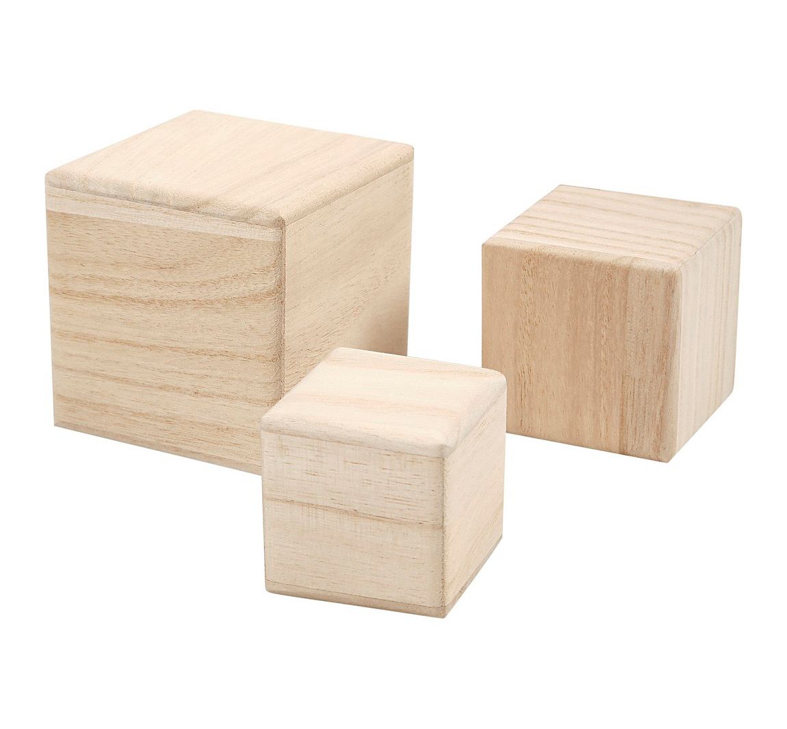 Holzwürfel, 3er-Set