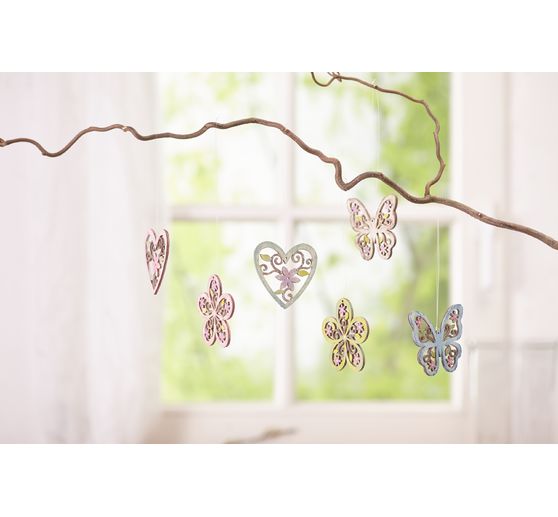 VBS Anhänger "Blumen, Herzen und Schmetterlinge"