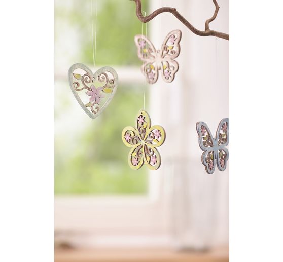 VBS Anhänger "Blumen, Herzen und Schmetterlinge"