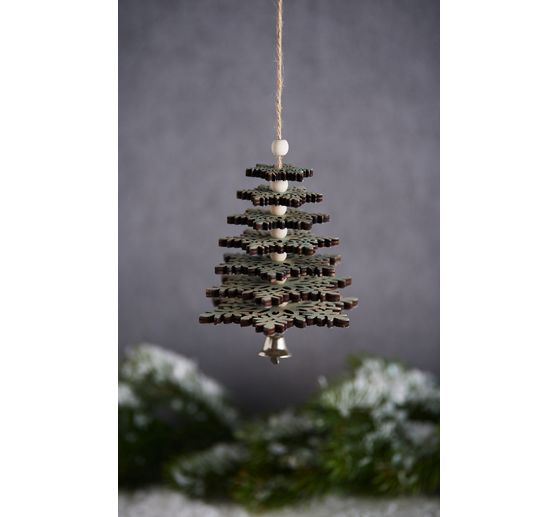 VBS Anhänger-Bastelset "Weihnachtsbaum Schneeflocke"