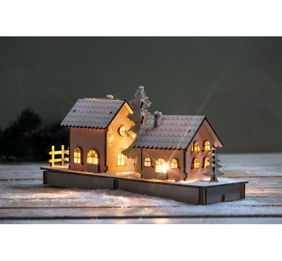 Holzbausatz "2 Lichterhäuser"