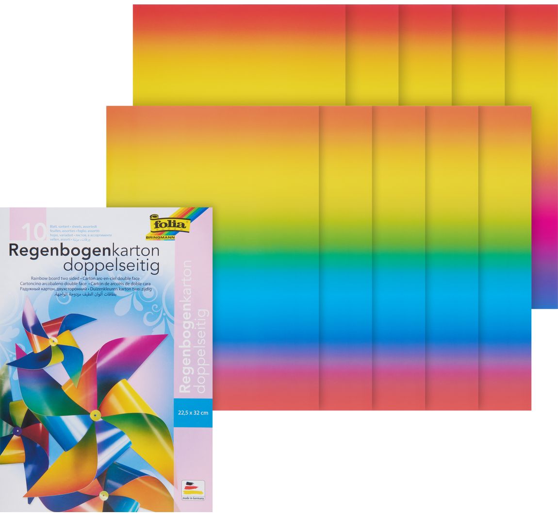 Regenbogen Tonkarton