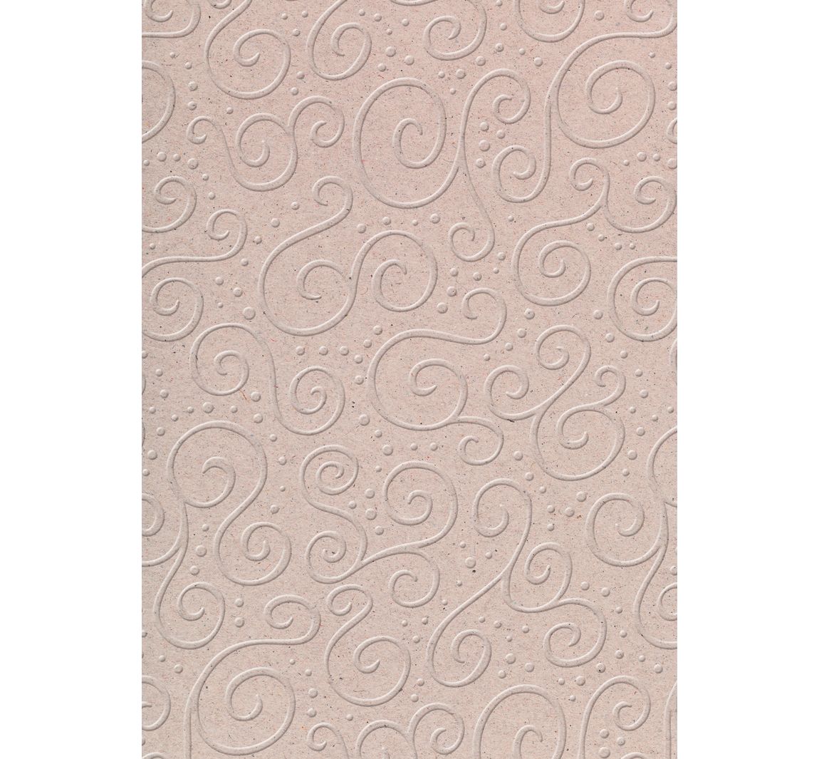Prägekarton Milano, ca. 50 x 70 cm, 220g/m² - Braungrau/Natur