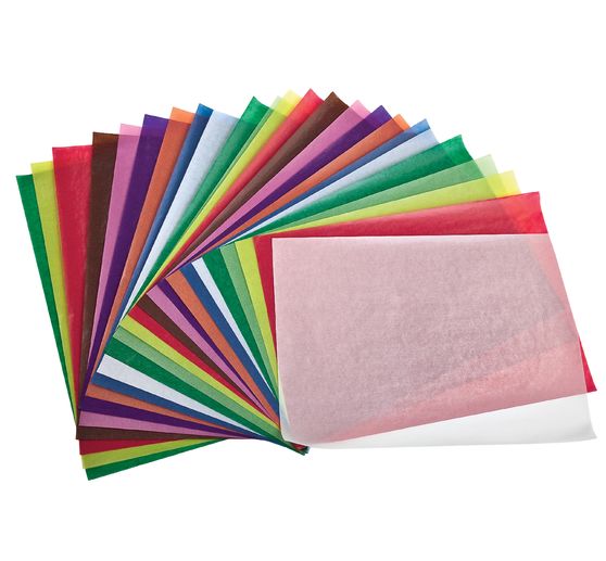 Transparentpapier, farbig sortiert