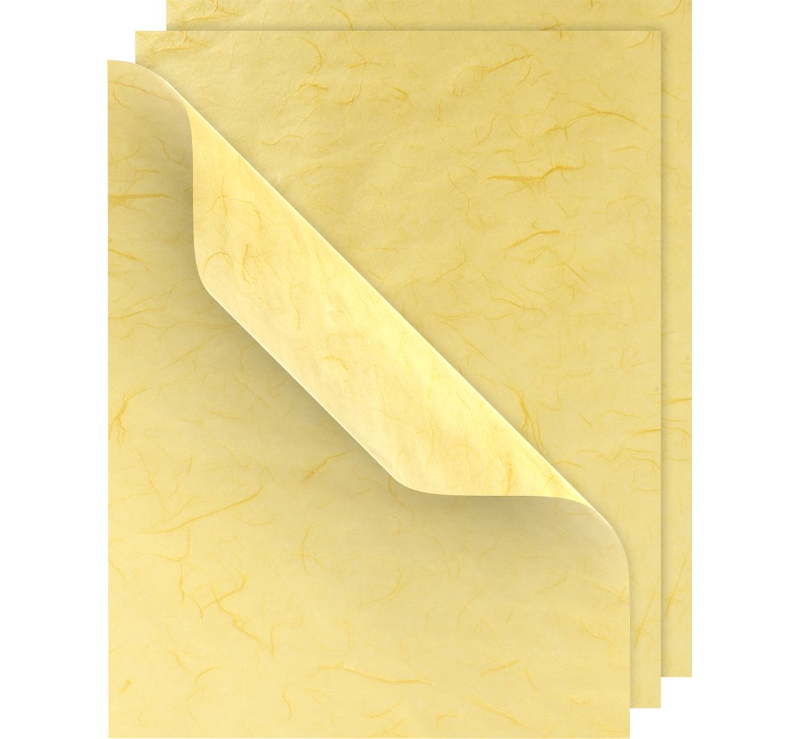 VBS Strohseide, 50x70cm, 3 Bögen - Zitronengelb
