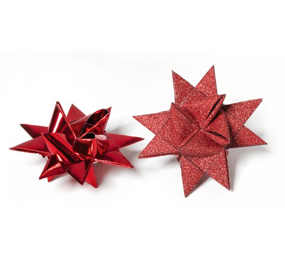 Papierstreifen "Glitter, rot", 25mm