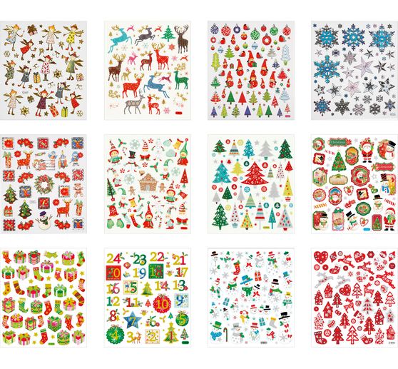 Carnet de stickers « Noël », 12 feuilles - VBS Hobby