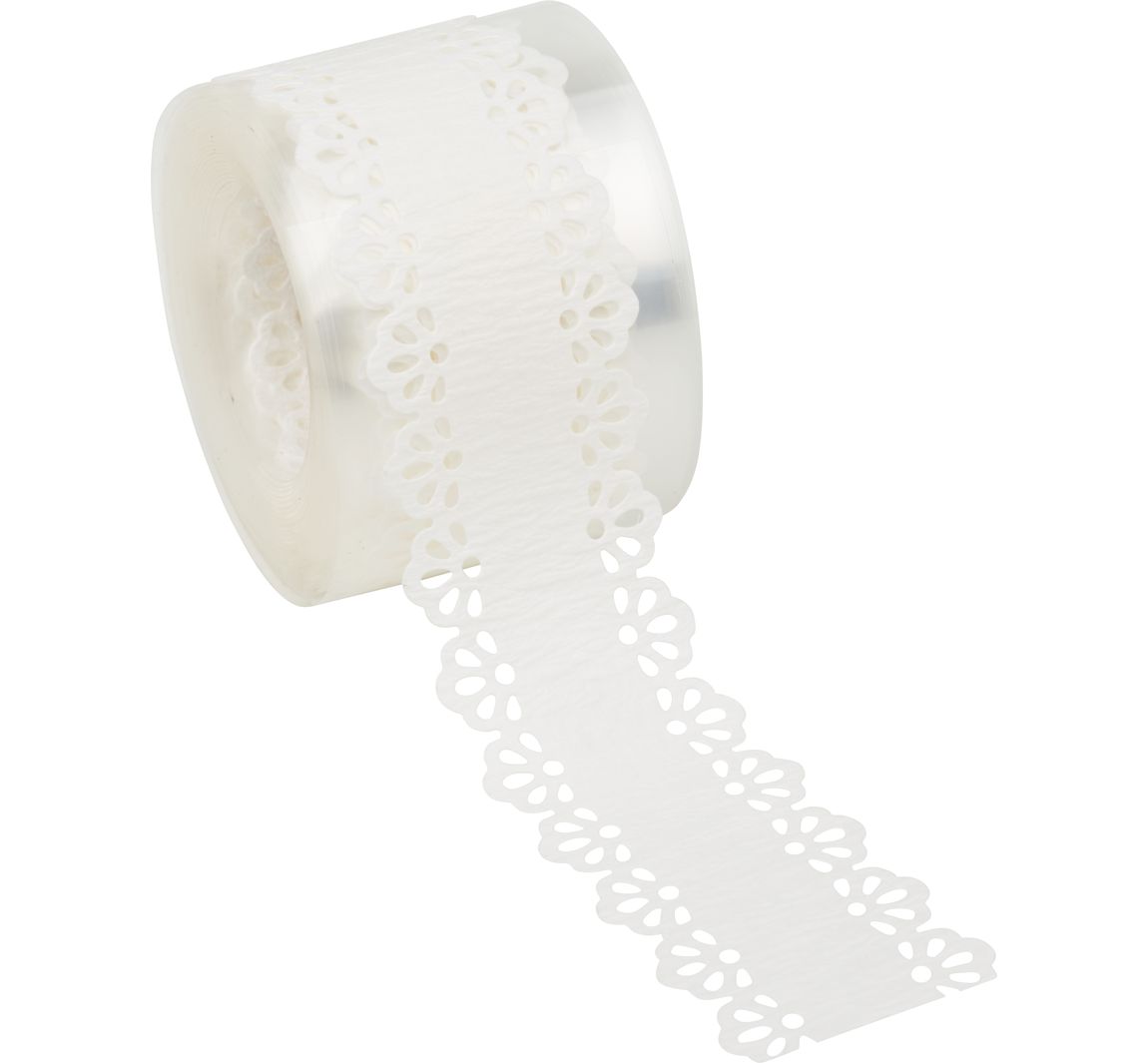 Papier Spitzenbordüre, selbstklebend, 2m - 1,6 cm breit