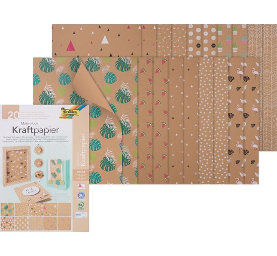 Motivblock "Kraftpapier mit Motivdruck"