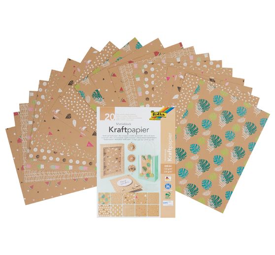 Motif block"Kraft paper with motif print"