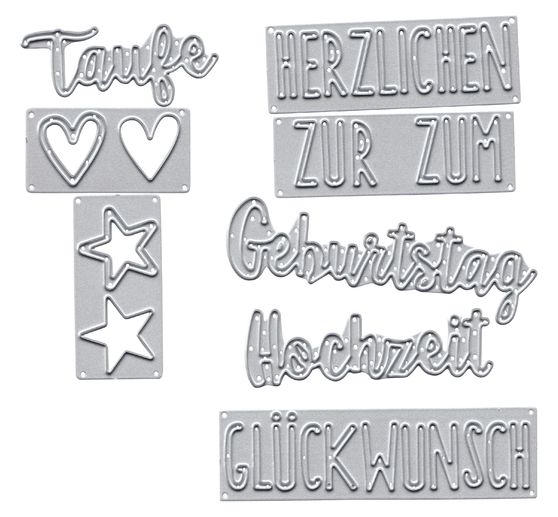Sizzix Thinlits Stanzschablone "Herzlichen Glückwunsch"