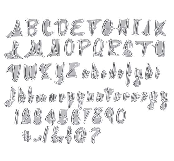 Sizzix Thinlits Stanzschablone "Script Upper & Lower"