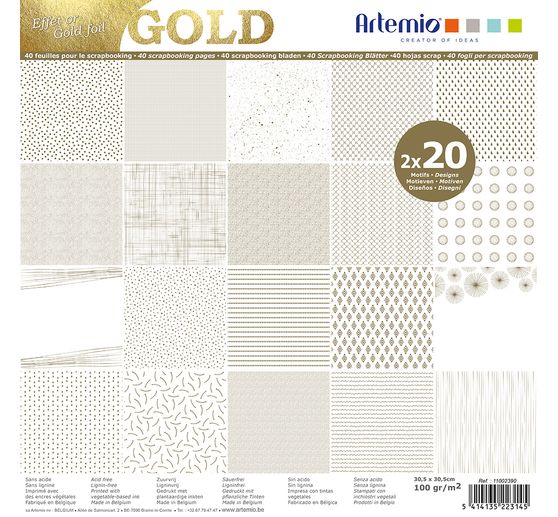 Scrapbook-Block "GOLD"