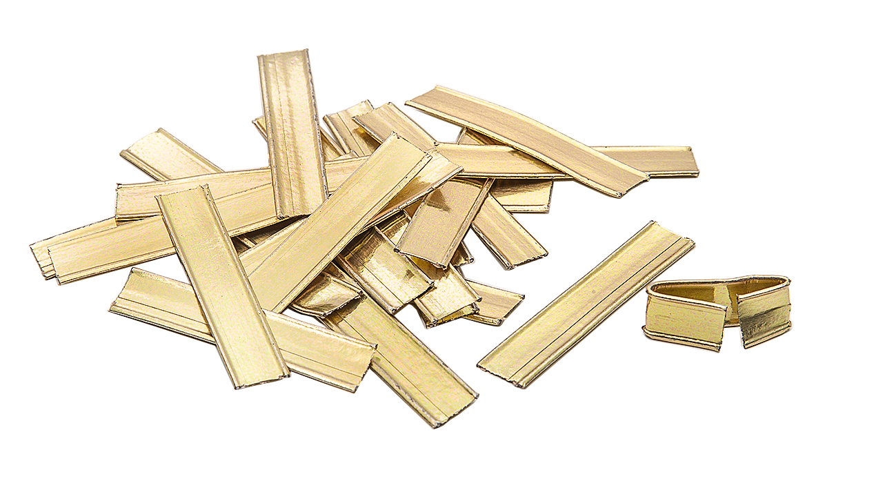 Verschlussclips Gold 100 Beutelclips (33x8mm) – Praktische Tütenverschlüsse Beutelverschlüsse Für Kleine Tüten