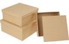 VBS Quadratschachteln aus Karton, naturfarben, 3er-Set
