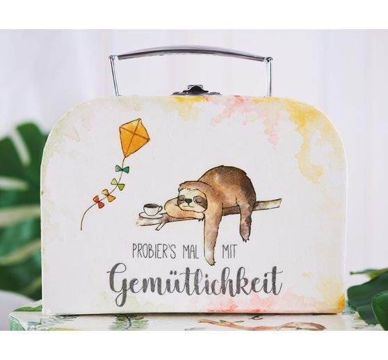VBS Koffer, 2er-Set, aus cremefarbenem Karton