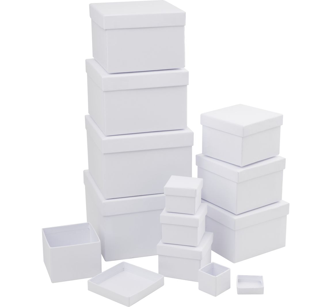 VBS Pappschachteln "Quadrat", 12er-Set