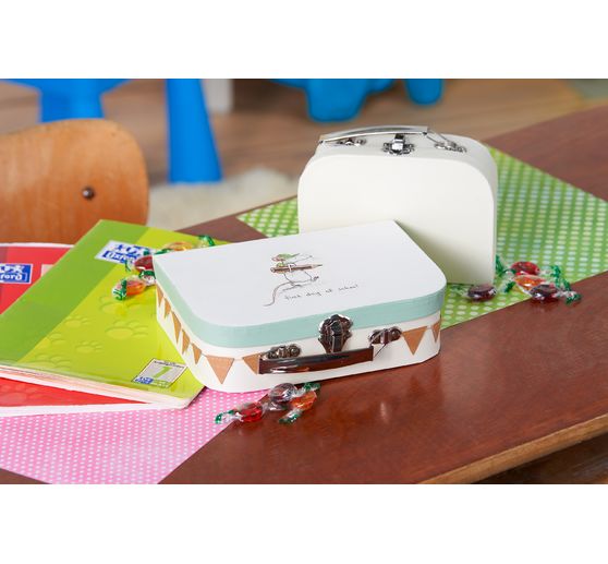 VBS Koffer, 2er-Set, aus cremefarbenem Karton