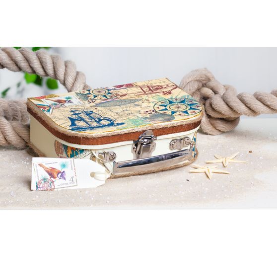 VBS Koffer, 2er-Set, aus cremefarbenem Karton