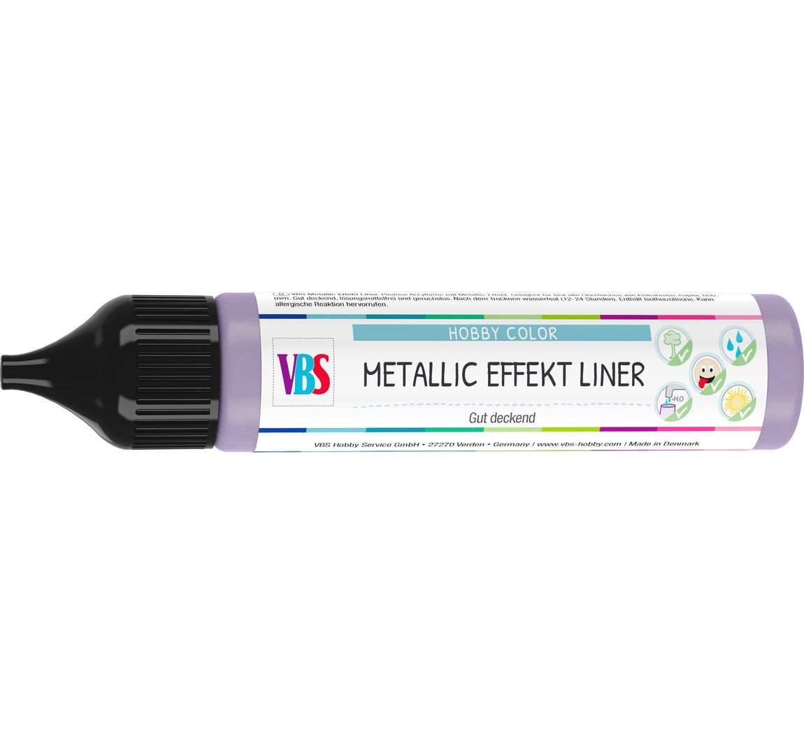 VBS Metallic Effekt Liner, 28 ml - Lavendel