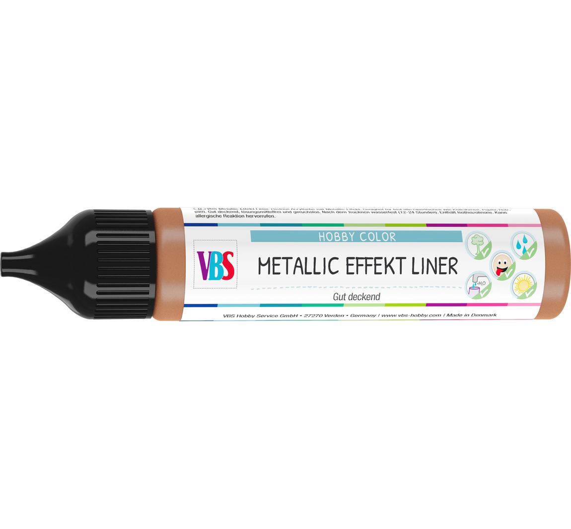 VBS Metallic Effekt Liner, 28 ml - Kupfer