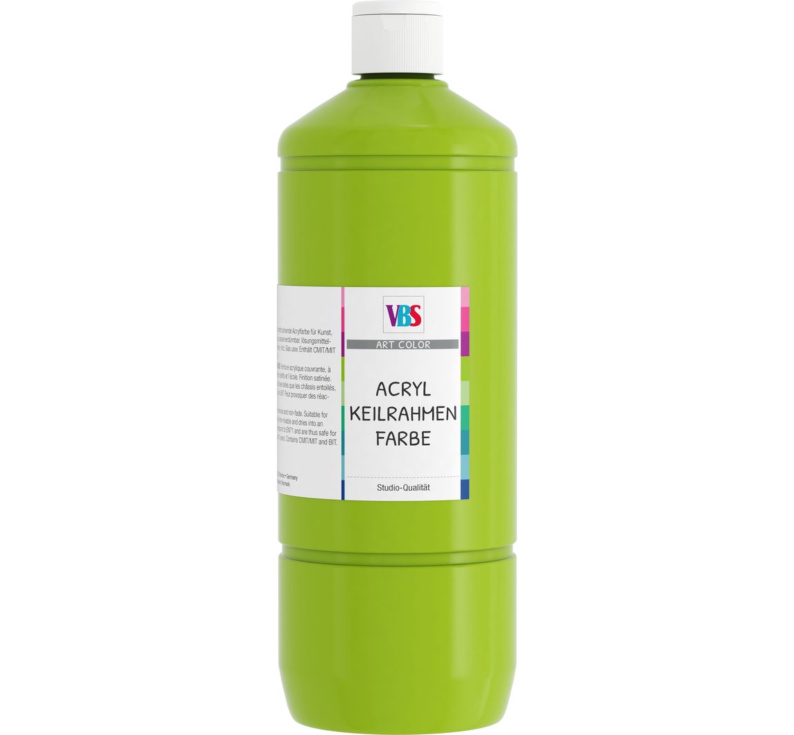 VBS Acryl-Keilrahmenfarbe, 1000 ml - Hellgrün