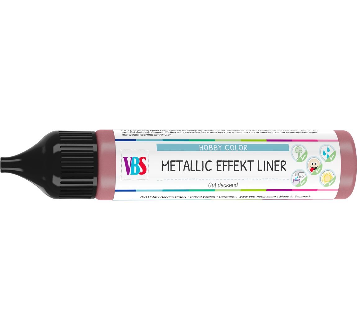 VBS Metallic Effekt Liner, 28 ml - Rot