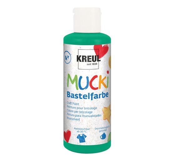 MUCKI Bastelfarbe, 6er Set à 80 ml