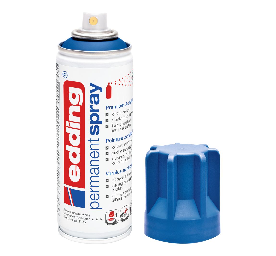 edding 5200 "Permanentspray", Seidenmatt - Enzianblau